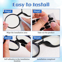 Nose pads with strong adhesive for secure fit