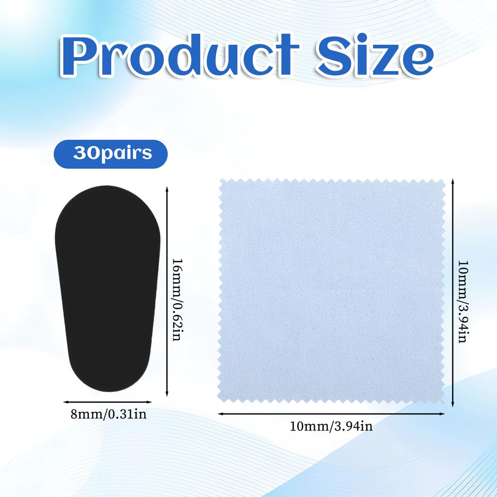 Anti-slip silicone nose pads, 1mm thick