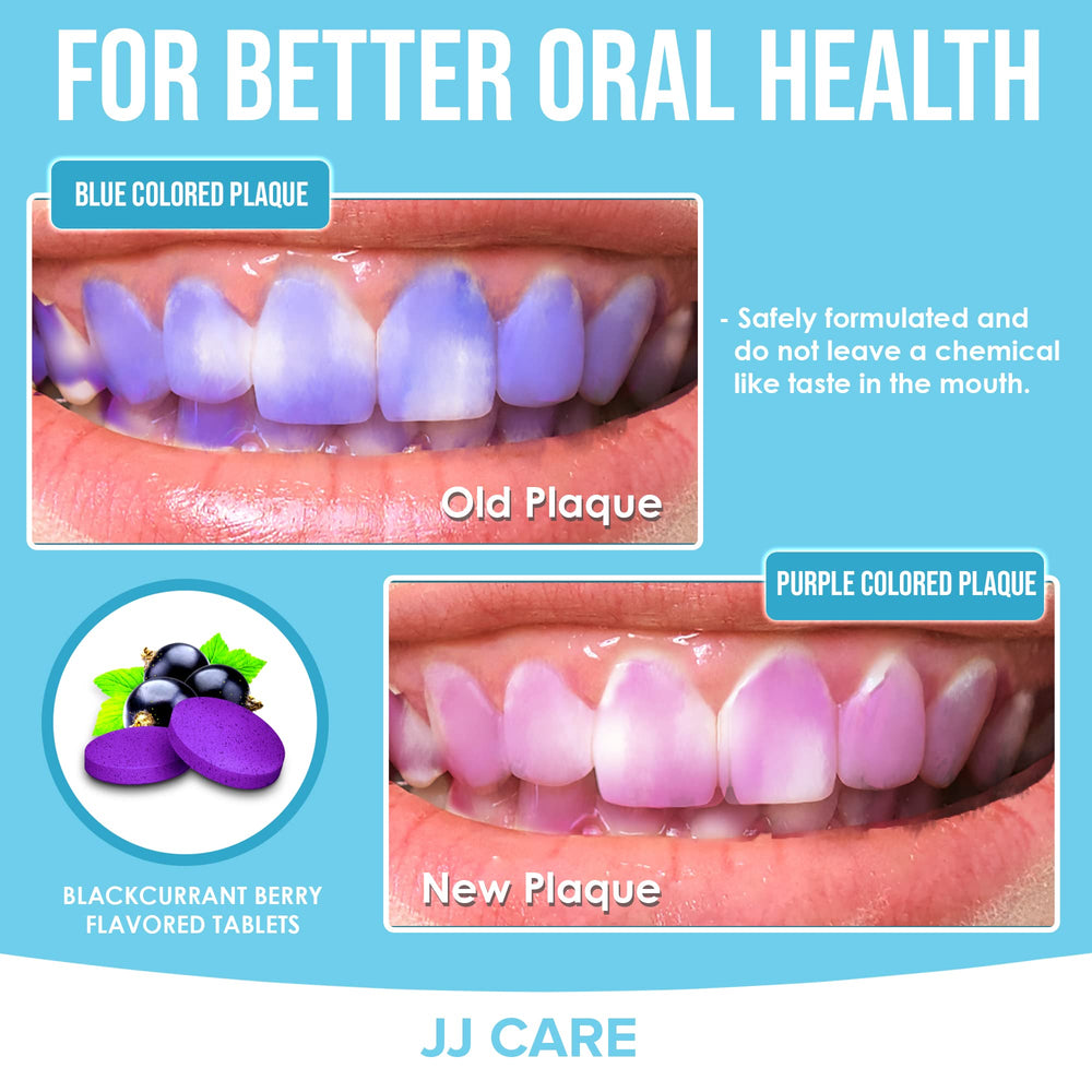 JJ Care disclosing tablets packaging and product shot