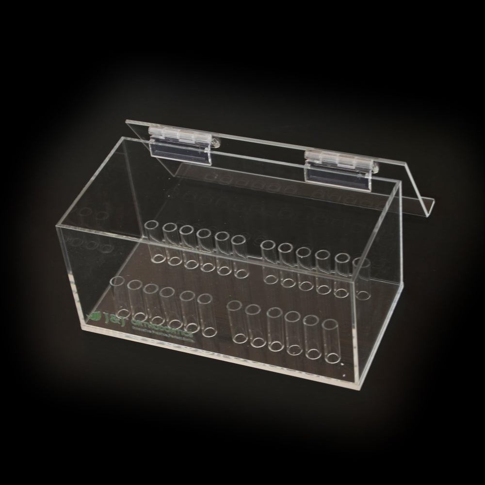 Whole organizer box with lid and empty compartments for wires