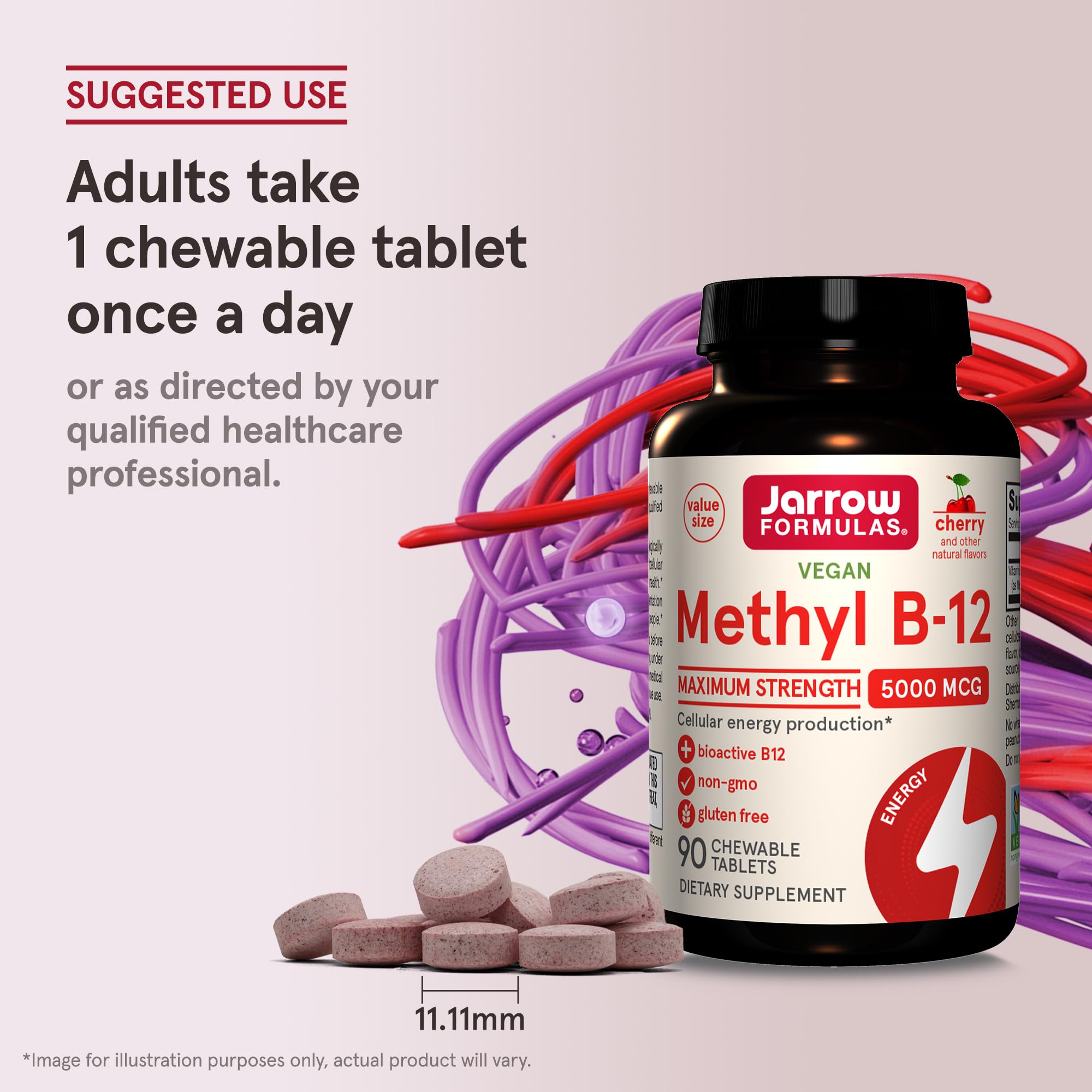 Cherries and B-12 cherry chewable tablets