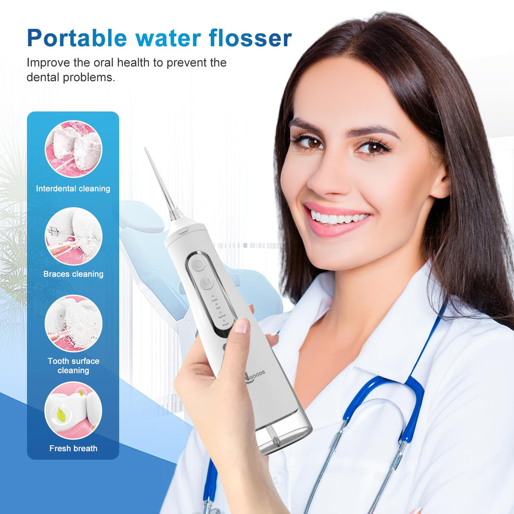 IPX7 waterproof oral irrigator ready for shower use