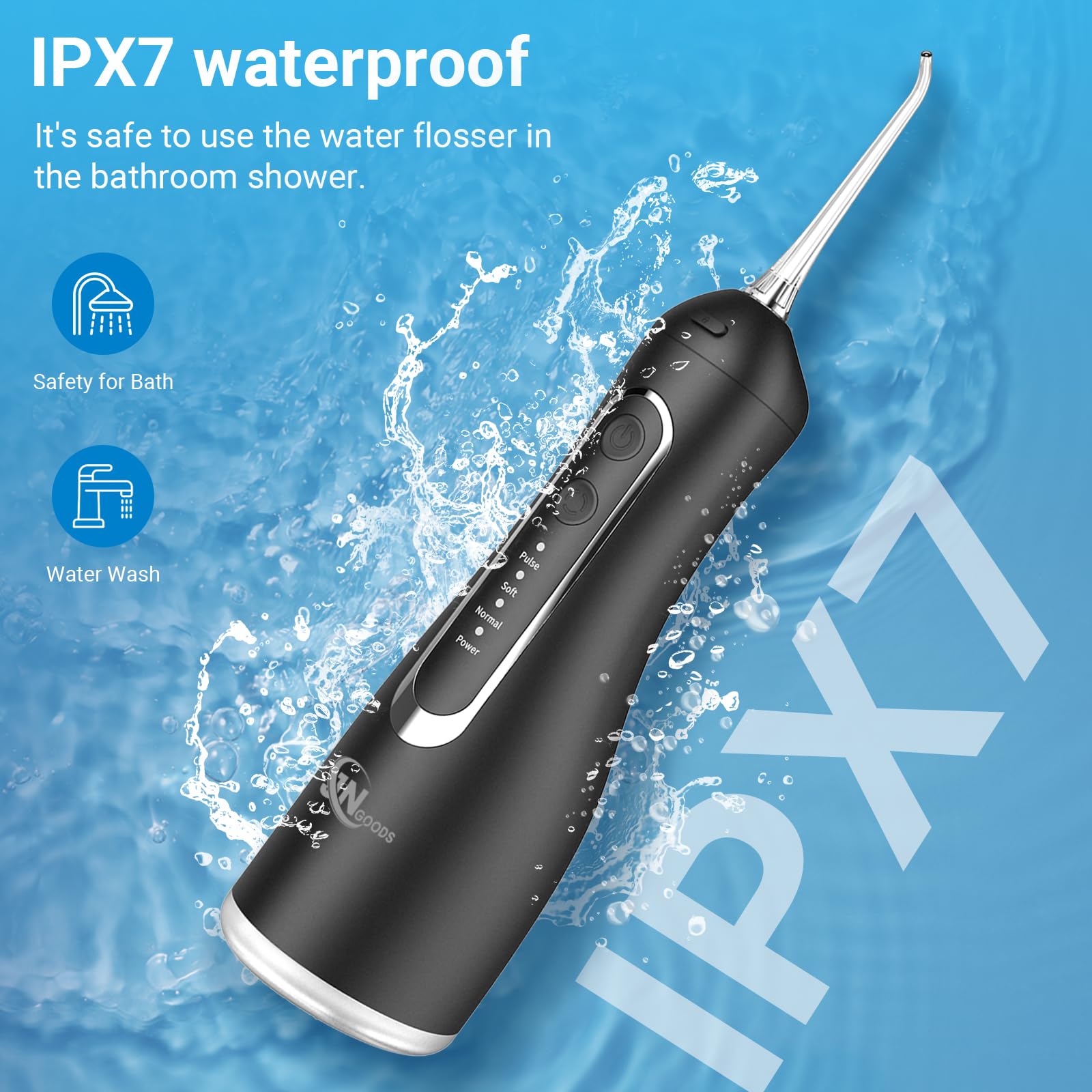 4 jet tips included with JNGOODS flosser