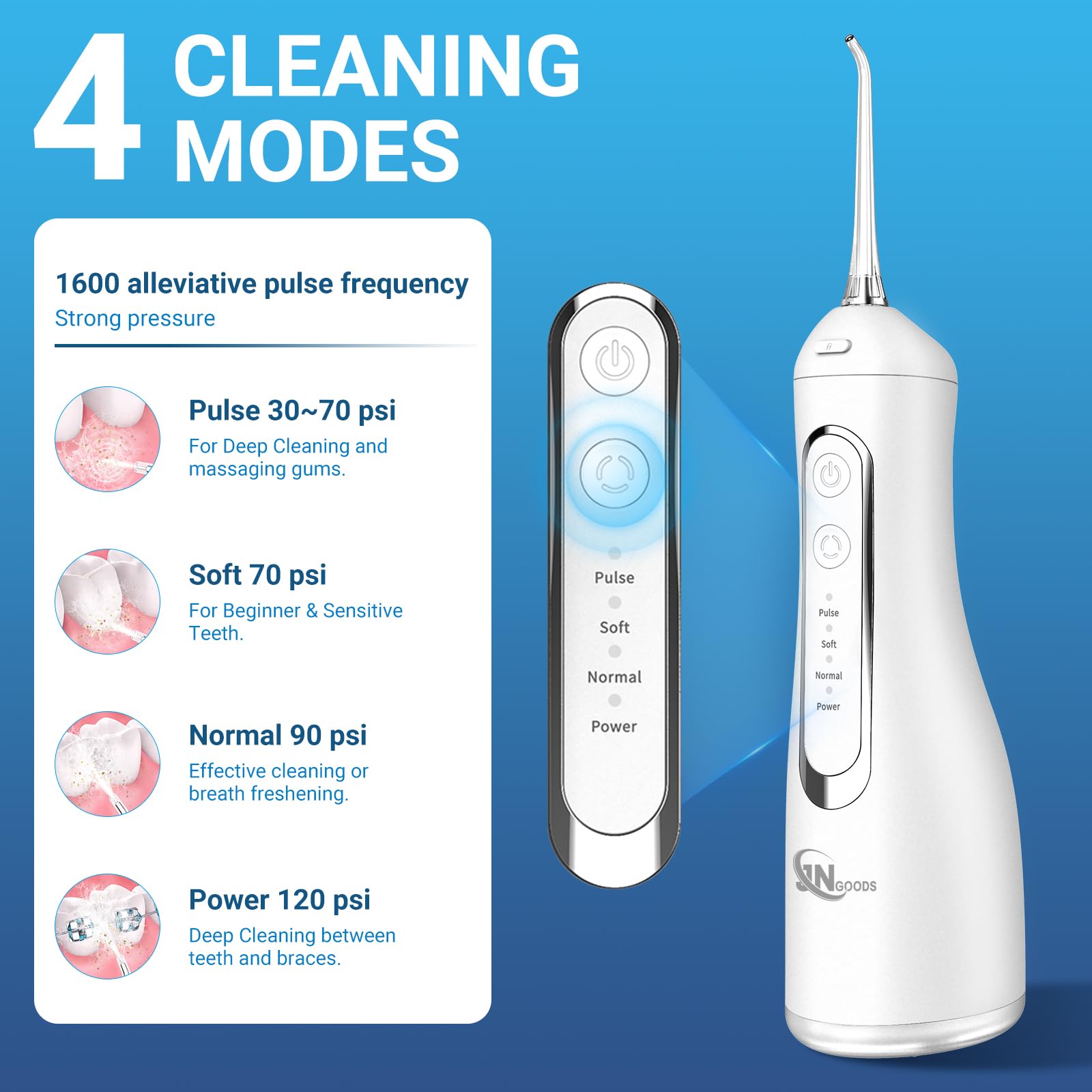 Jet tips and interchangeable nozzles for the flosser