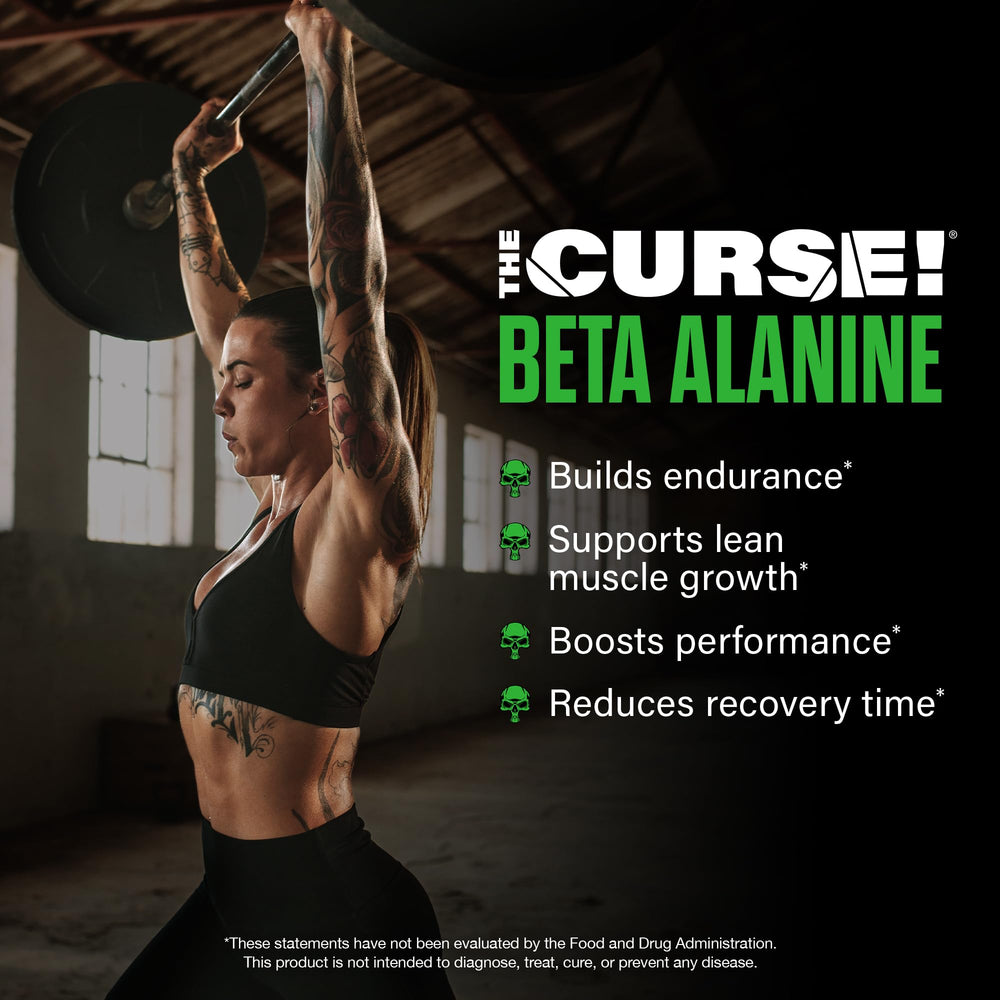 JNX Sports The Curse Beta Alanine GMP-compliant label ensures product purity.