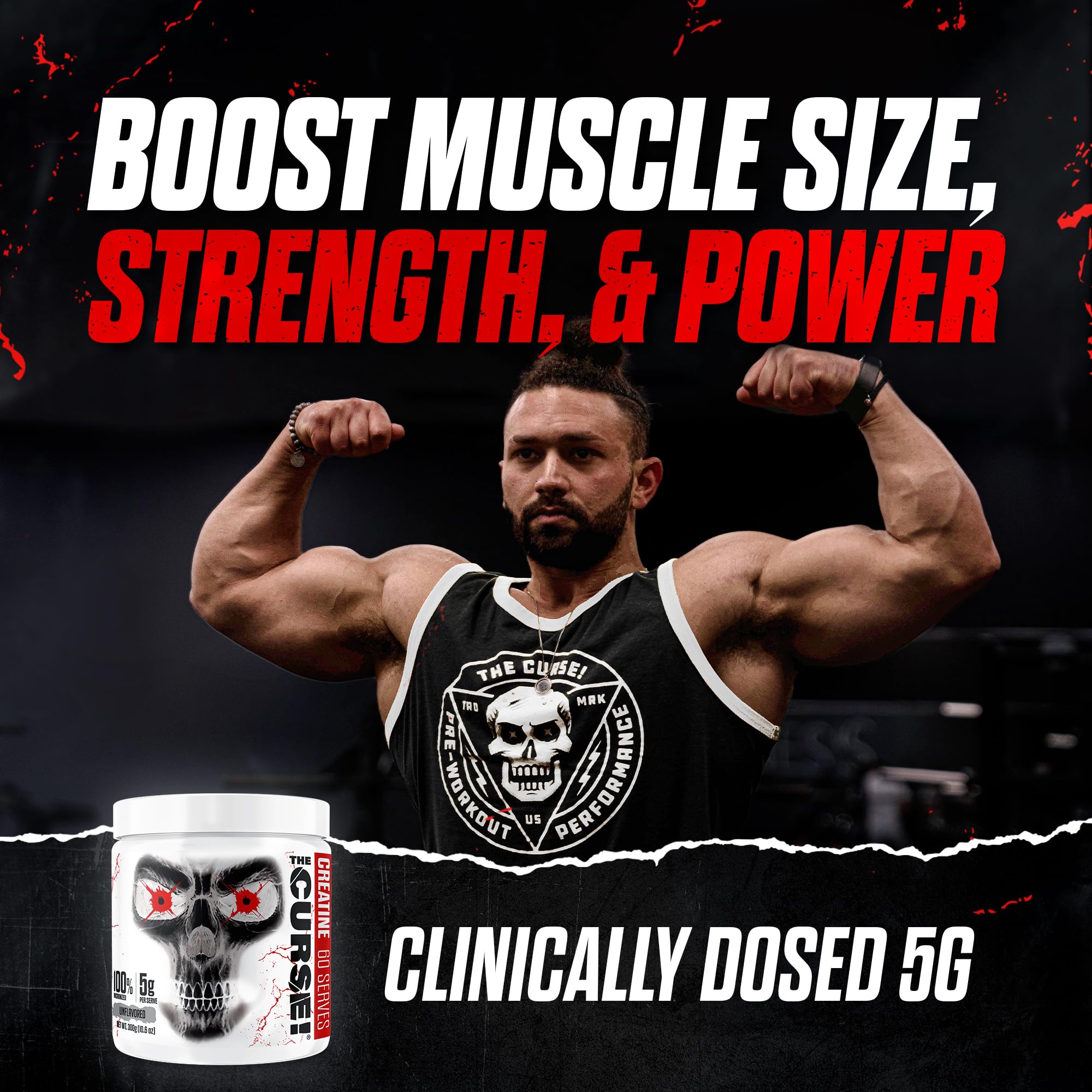 Unflavored creatine monohydrate powder contents