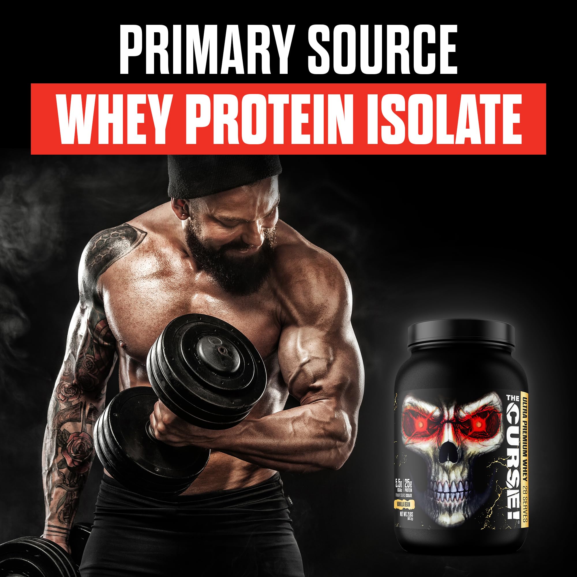 Ingredient highlights of The Curse Ultra Premium Whey Vanilla Bean 2lb