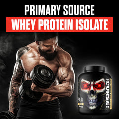 Scoop of The Curse Ultra Premium Whey Vanilla Bean powder
