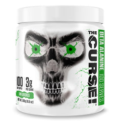 JNX Sports The Curse Beta Alanine unflavored bottle offers 100 servings for endurance.