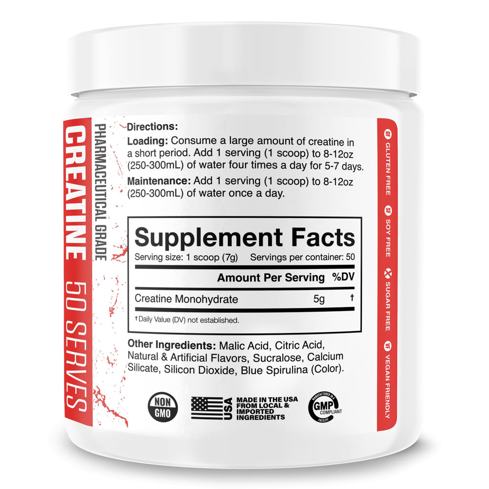 Close-up of product label showing 5g per serving