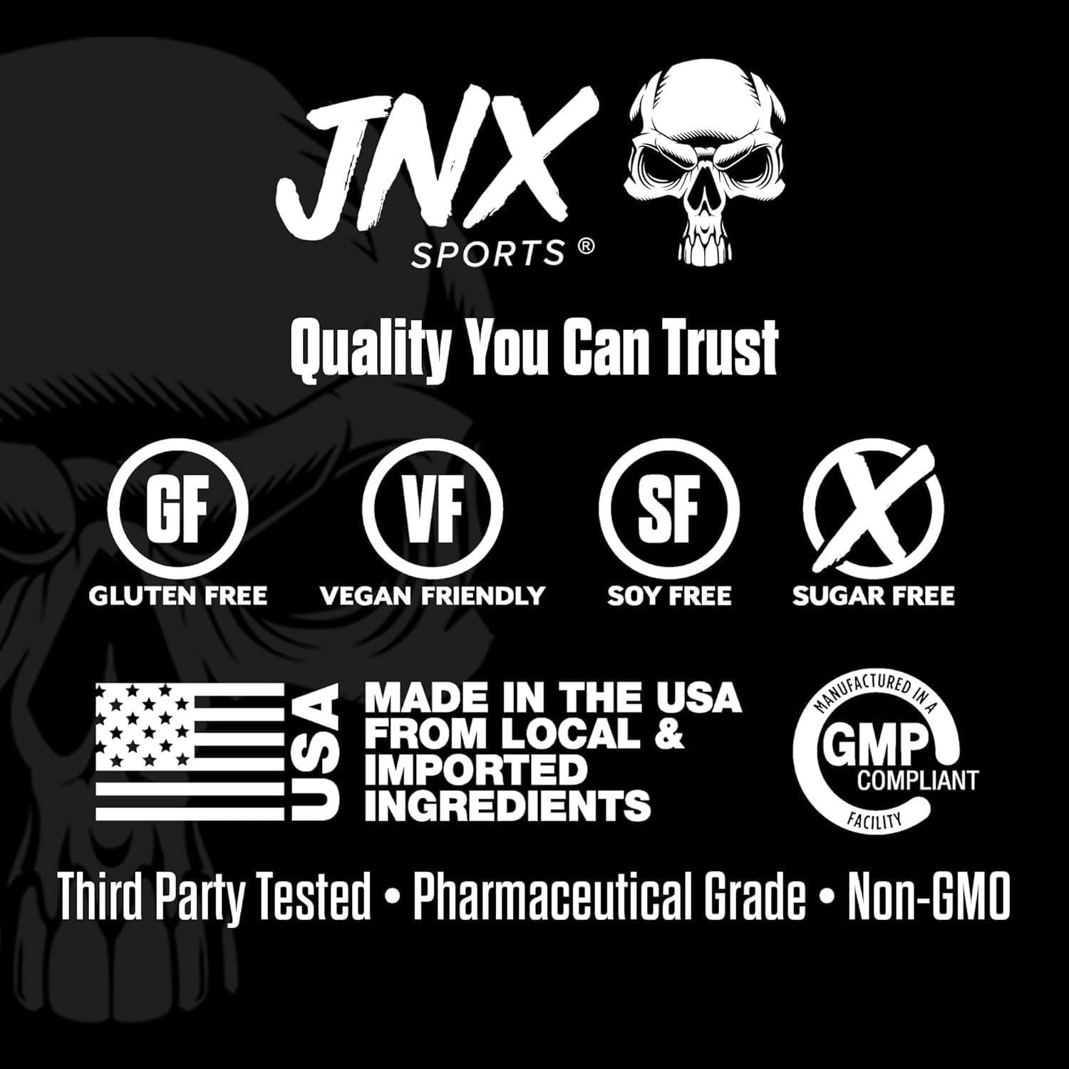 Serving size and 350g package of JNX Sports The Curse Creatine