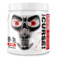 Front view of JNX SPORTS The Curse Creatine Monohydrate powder container (300g)