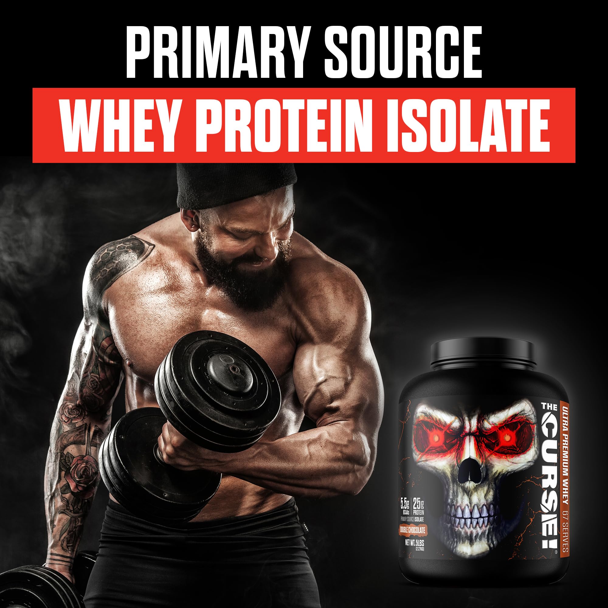 JNX SPORTS The Curse ingredients label—gluten-free and soy-free formula for clean fueling.