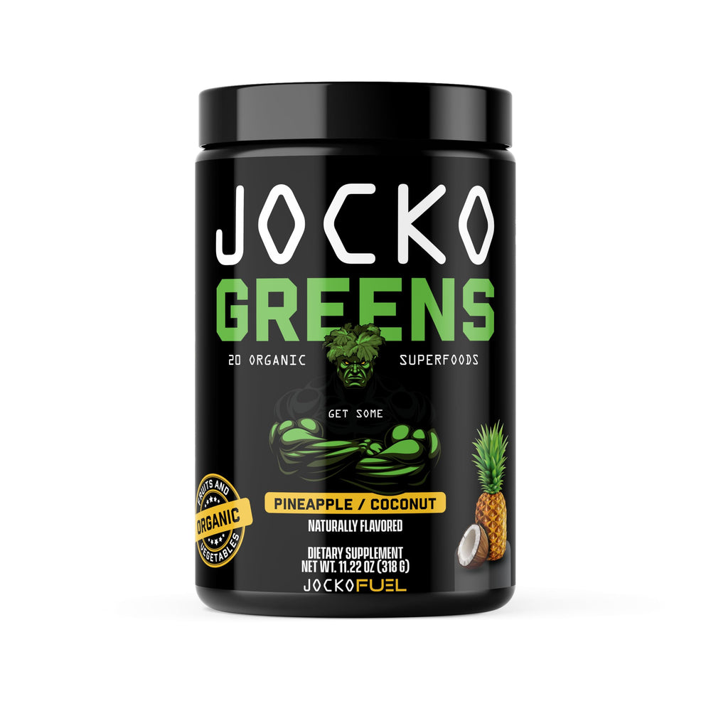 Jocko Fuel Daily Greens powder canister on a white background
