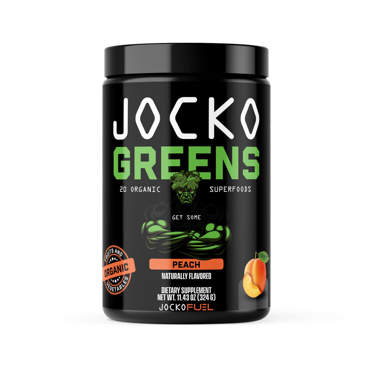 Hero image of Jocko Fuel Daily Greens Powder bottle with scoop