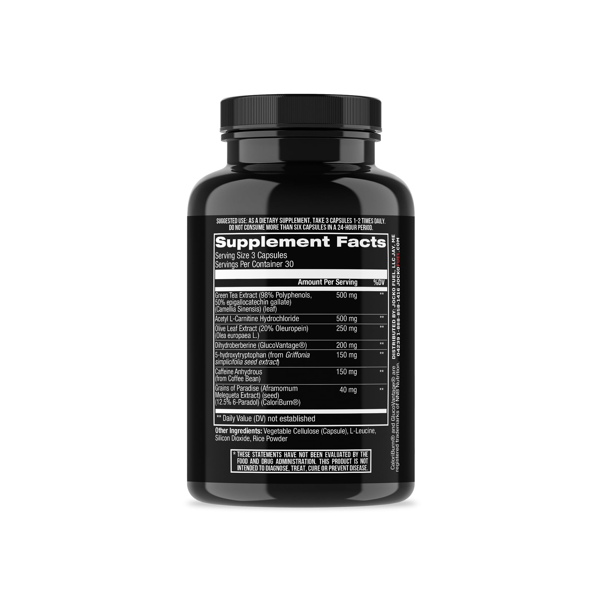 GlucoVantage and 5-HTP capsules shown in product