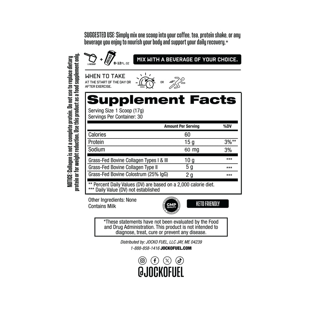 Graphic showing dual-action collagen and colostrum
