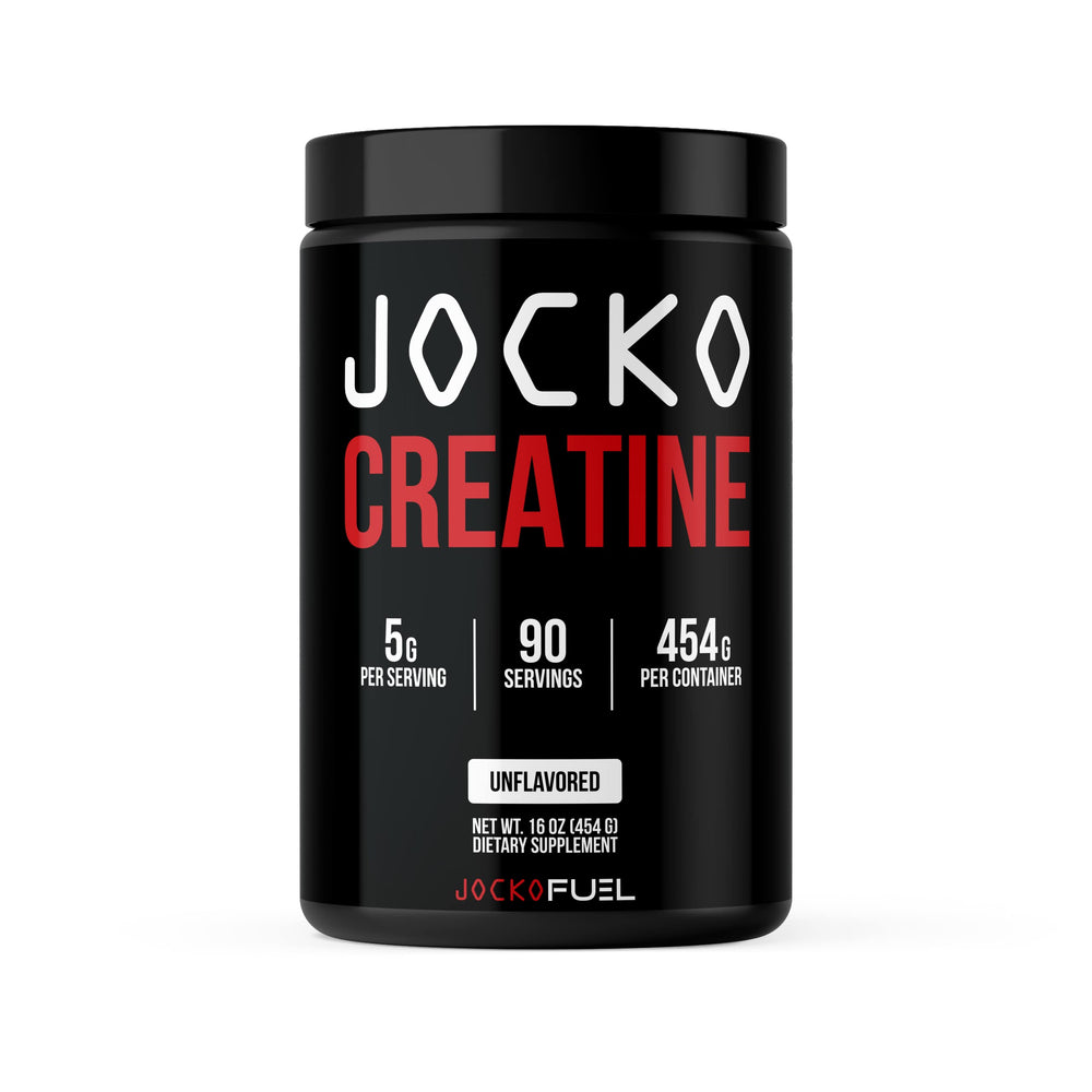 Front view of Jocko Fuel Creatine Monohydrate Powder 16 oz jar