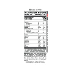 Back nutrition panel of Jocko Fuel Hydrate Fruit Punch 16 oz