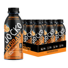 Jocko Fuel Hydrate Island Orange 16oz bottle - front view