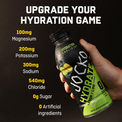 Hydrate electrolyte blend graphic and nutrition information