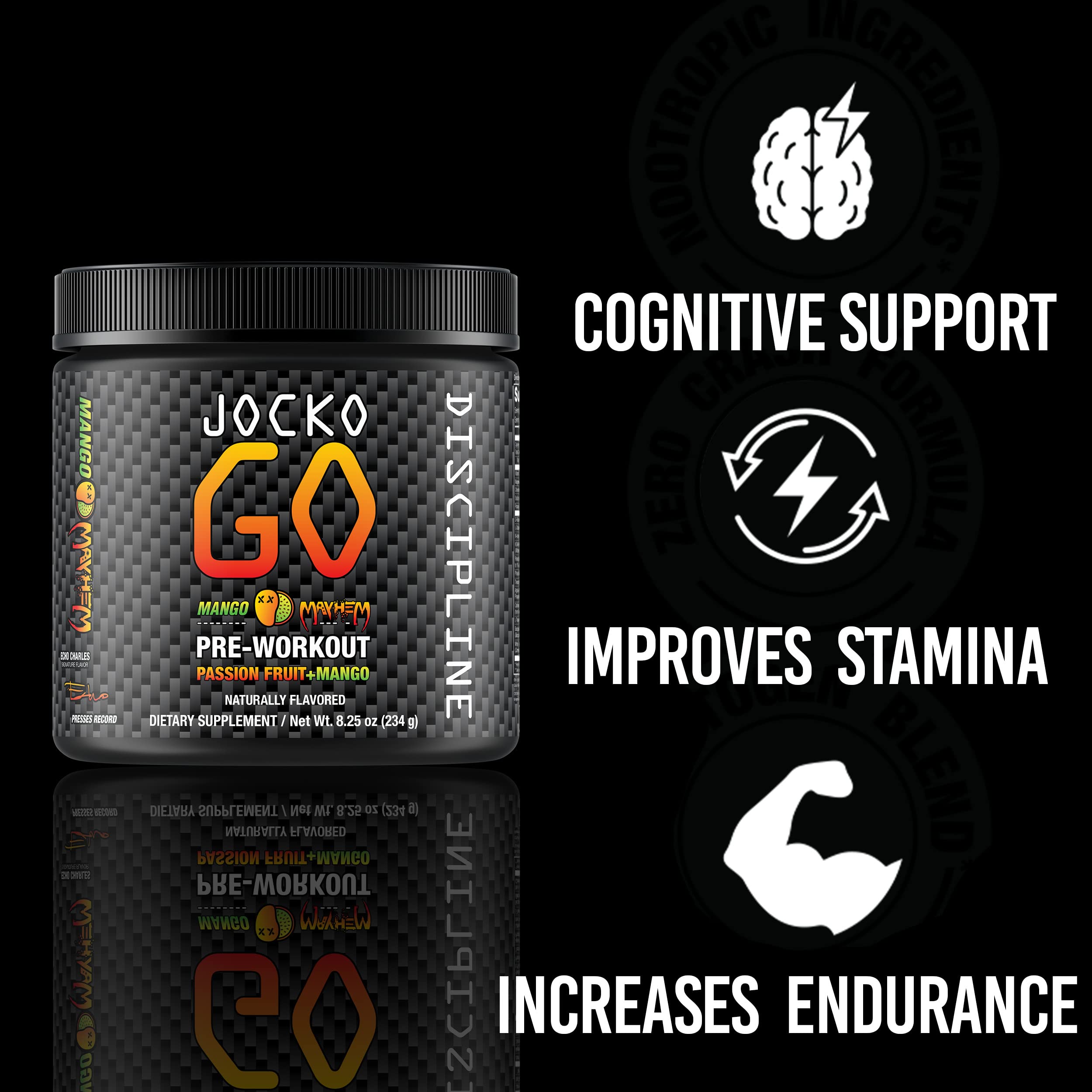 Jocko Fuel pre workout scoop showing easy dosing for workouts.