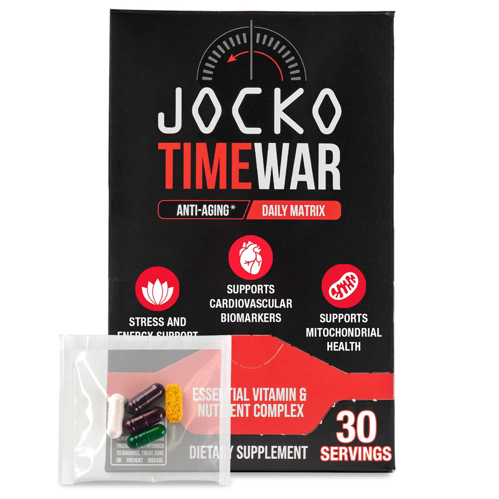 Jocko Fuel TIME WAR bottle label on white background