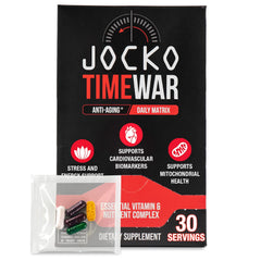 Jocko Fuel TIME WAR bottle label on white background