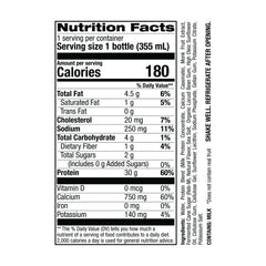 Close-up of Jocko Mölk grass-fed protein shake label