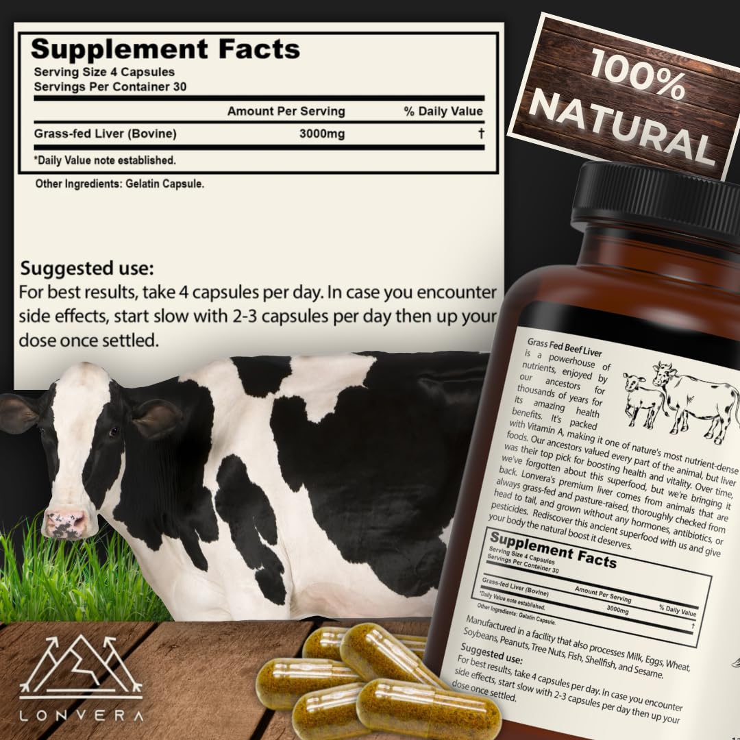 Beef liver capsules supporting joints and bones
