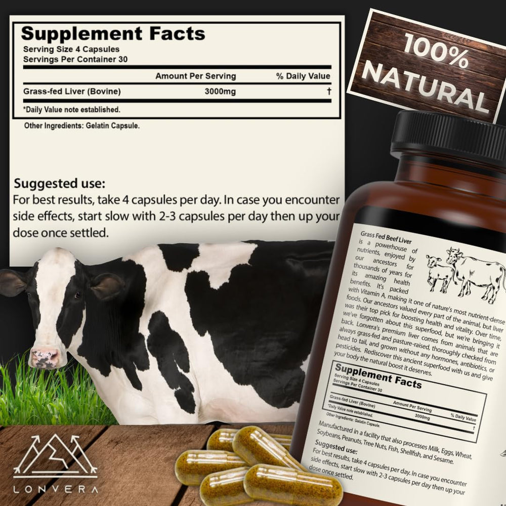 Beef liver capsules supporting joints and bones