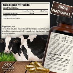 Beef liver capsules supporting joints and bones
