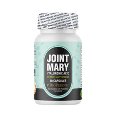 Bottle of JOINT MARY Hyaluronic Acid Supplement – 30 capsules
