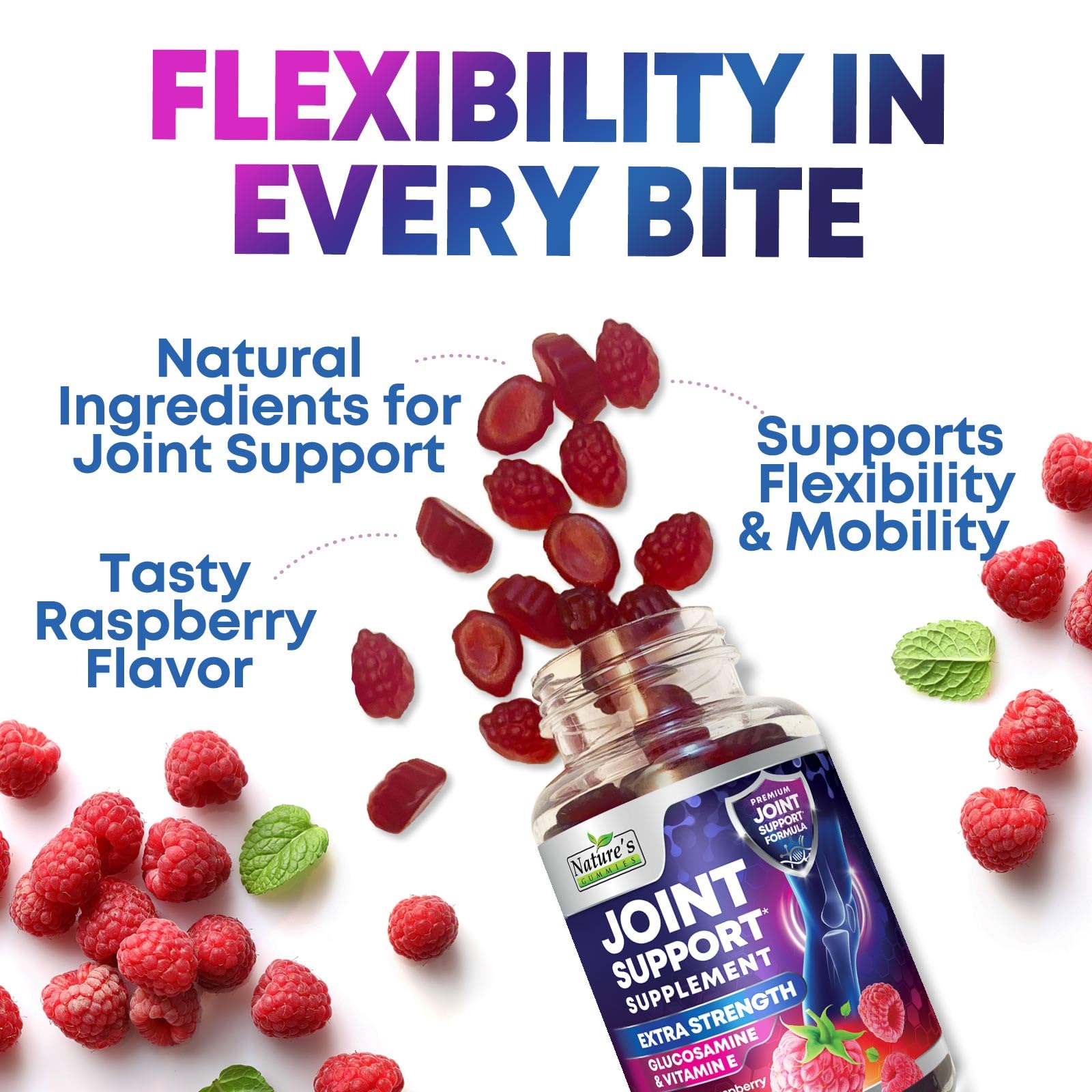 Unisex joint supplement gummies for men and women