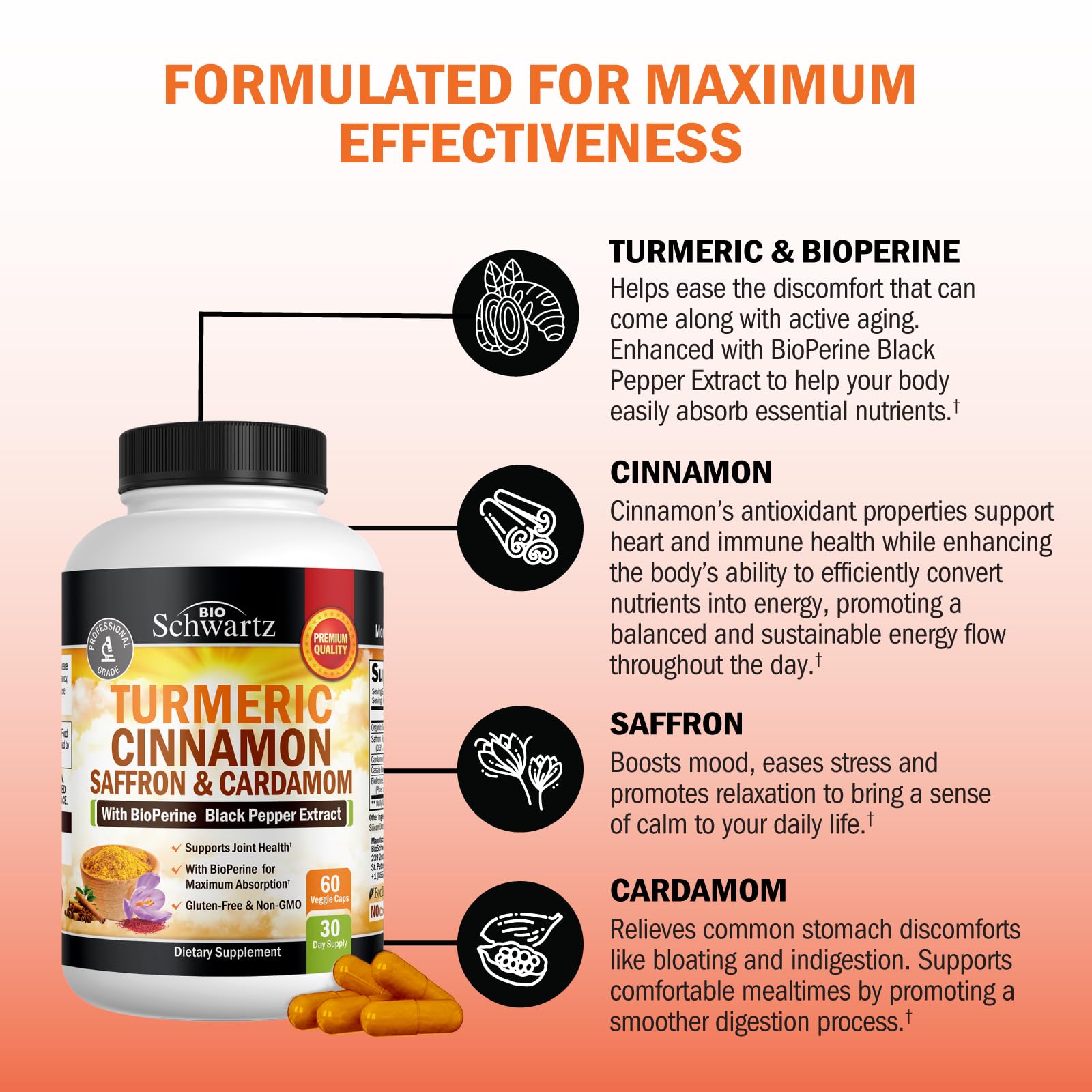 Joint support concept with turmeric supplement
