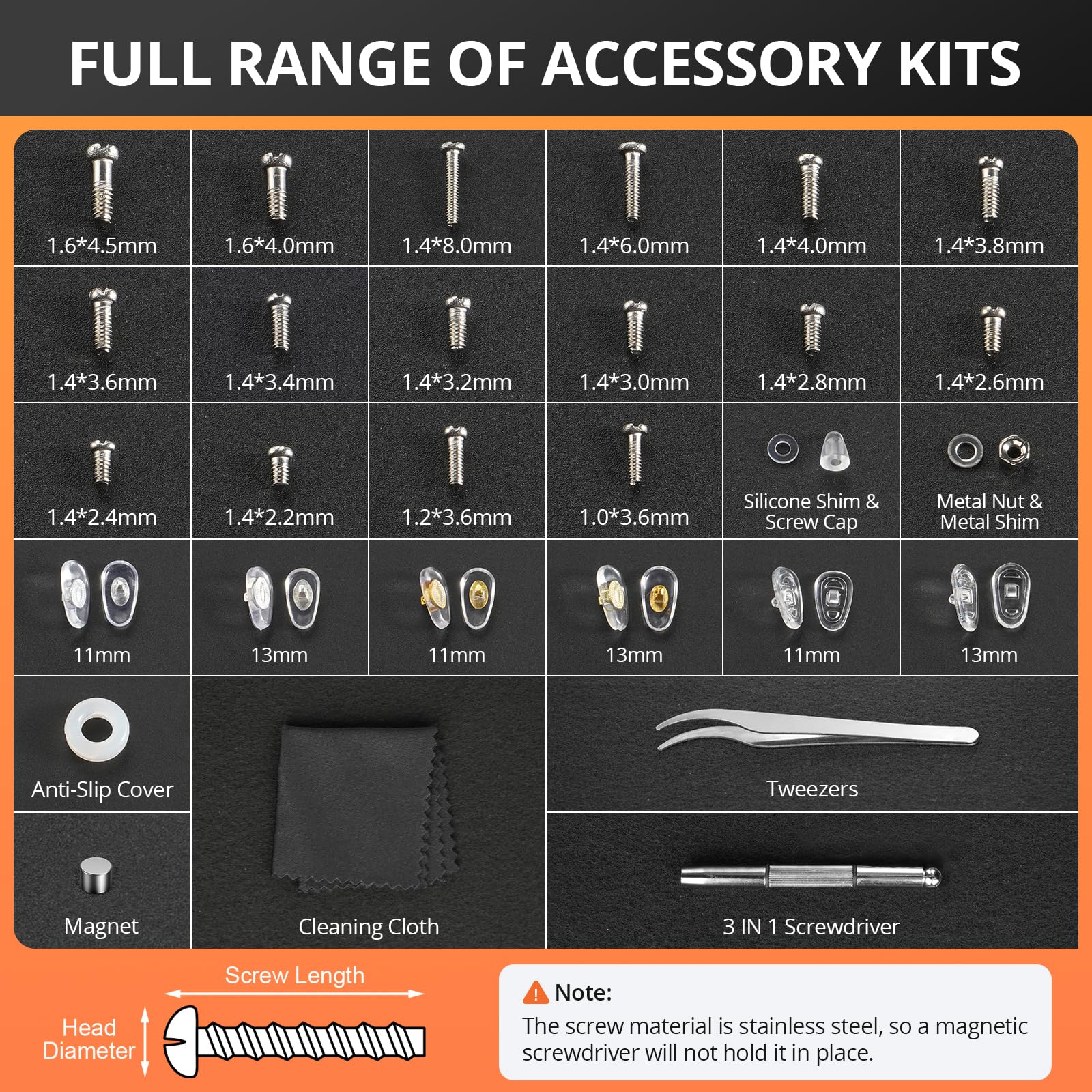 Compatible with eyeglasses, sunglasses, and rimless frames