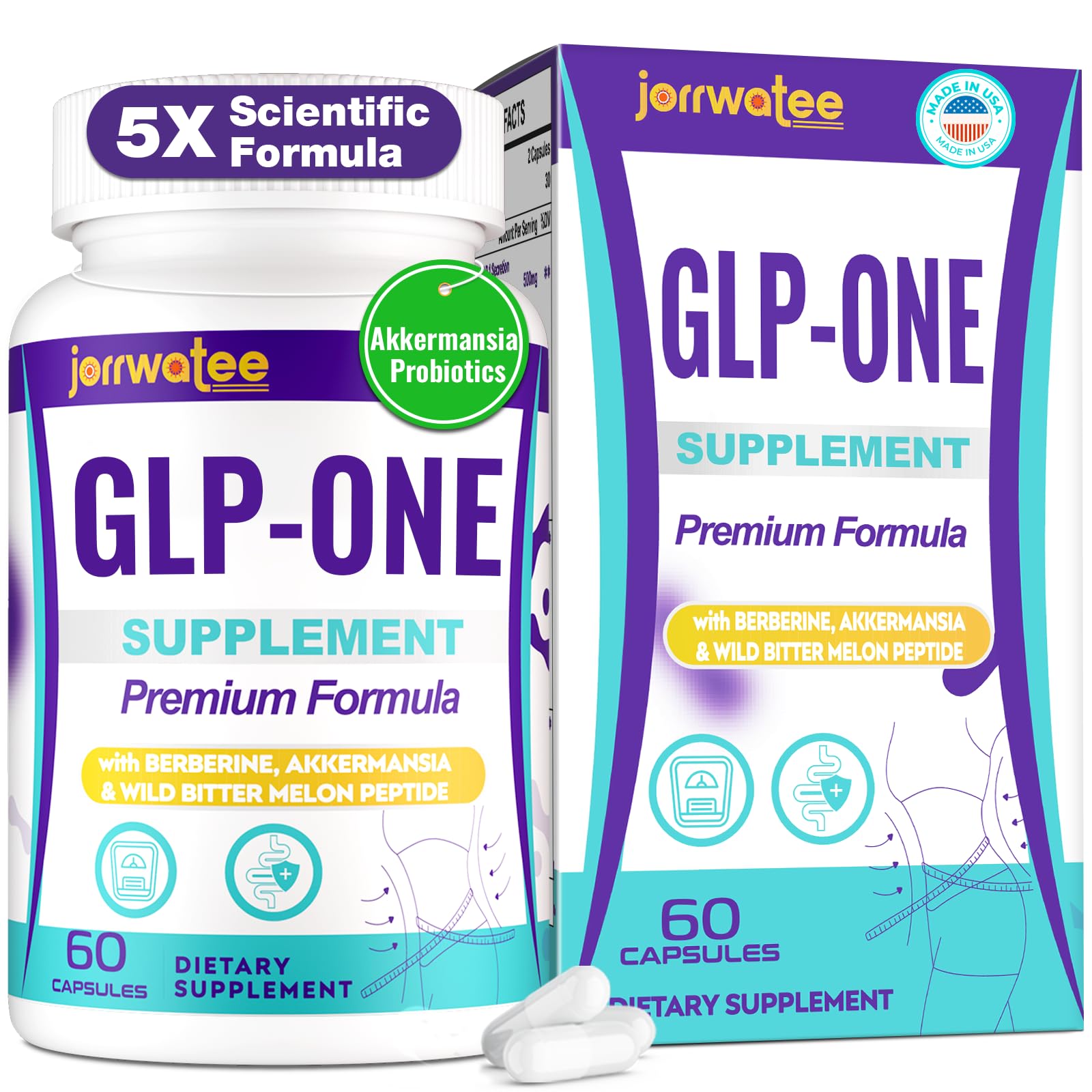 Jorrwatee GLP ONE Probiotic bottle label