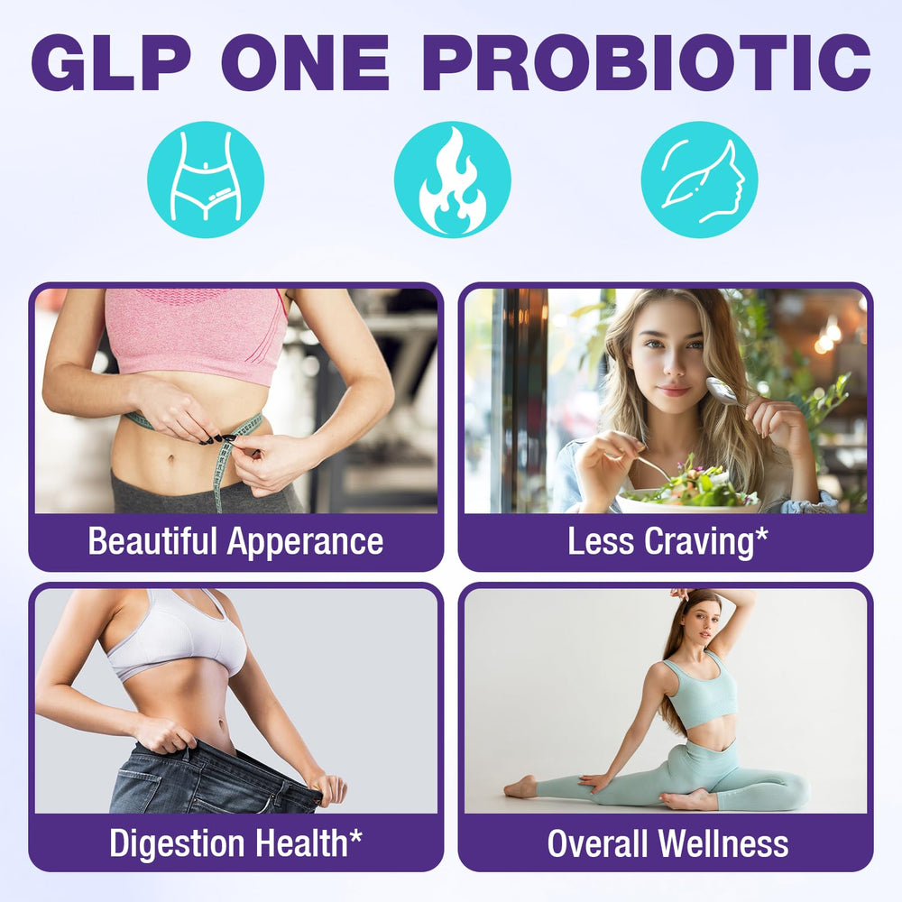 Probiotic capsules shown with healthy lifestyle