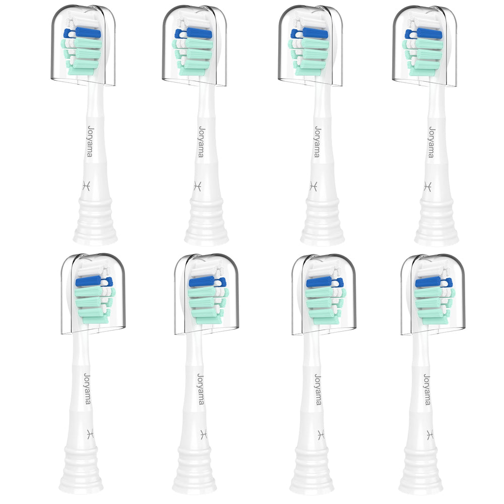 Joryama 8-pack replacement toothbrush heads for Philips Sonicare - wide compatibility