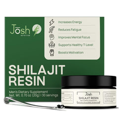 Jar of Josh Nutrition Pure Himalayan Shilajit Resin with label