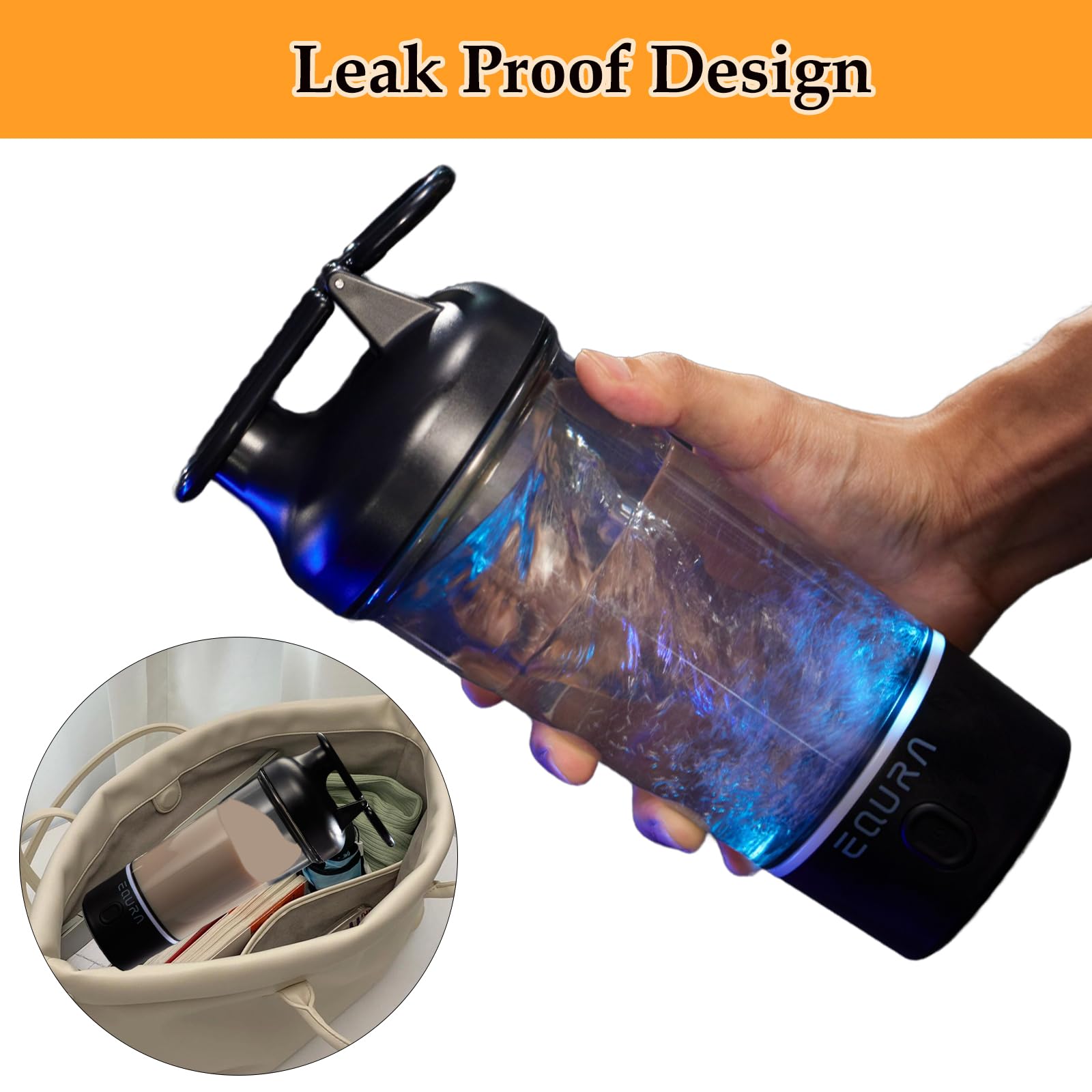 JOTER & LIBEAR electric shaker bottle ergonomic-design fits hands comfortably.