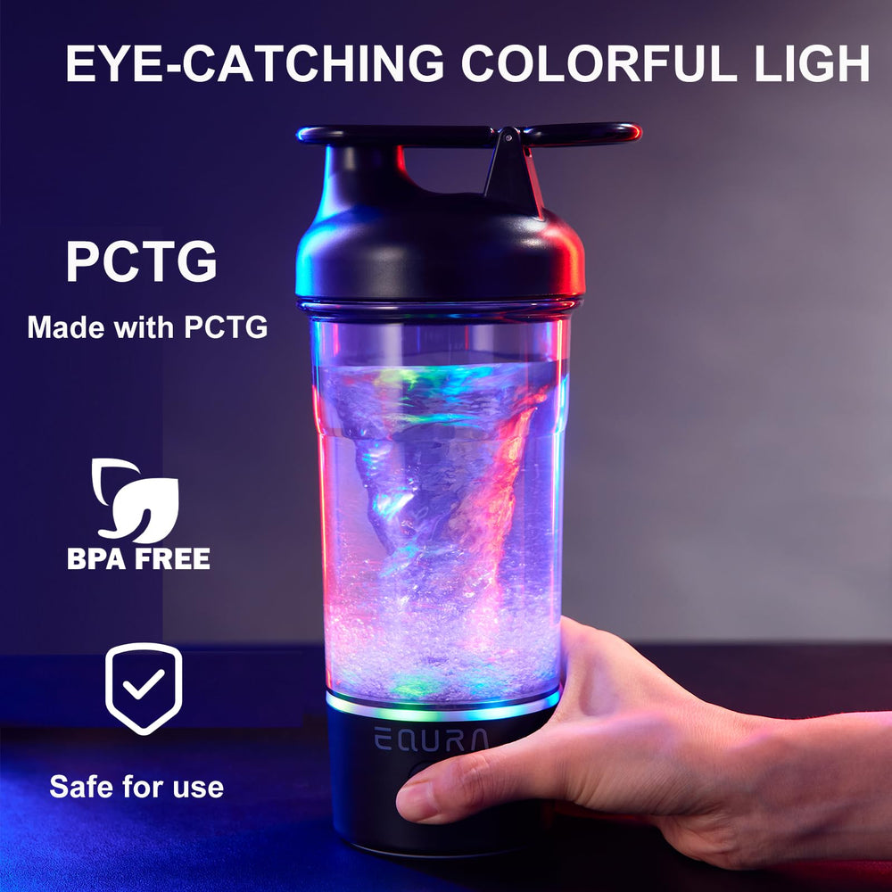 JOTER & LIBEAR electric shaker bottle leakproof-lid keeps shakes contained and clutter-free.