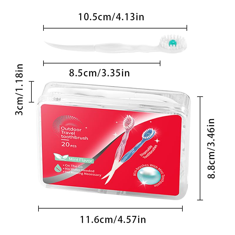 Compact travel toothbrush fits in bag or purse