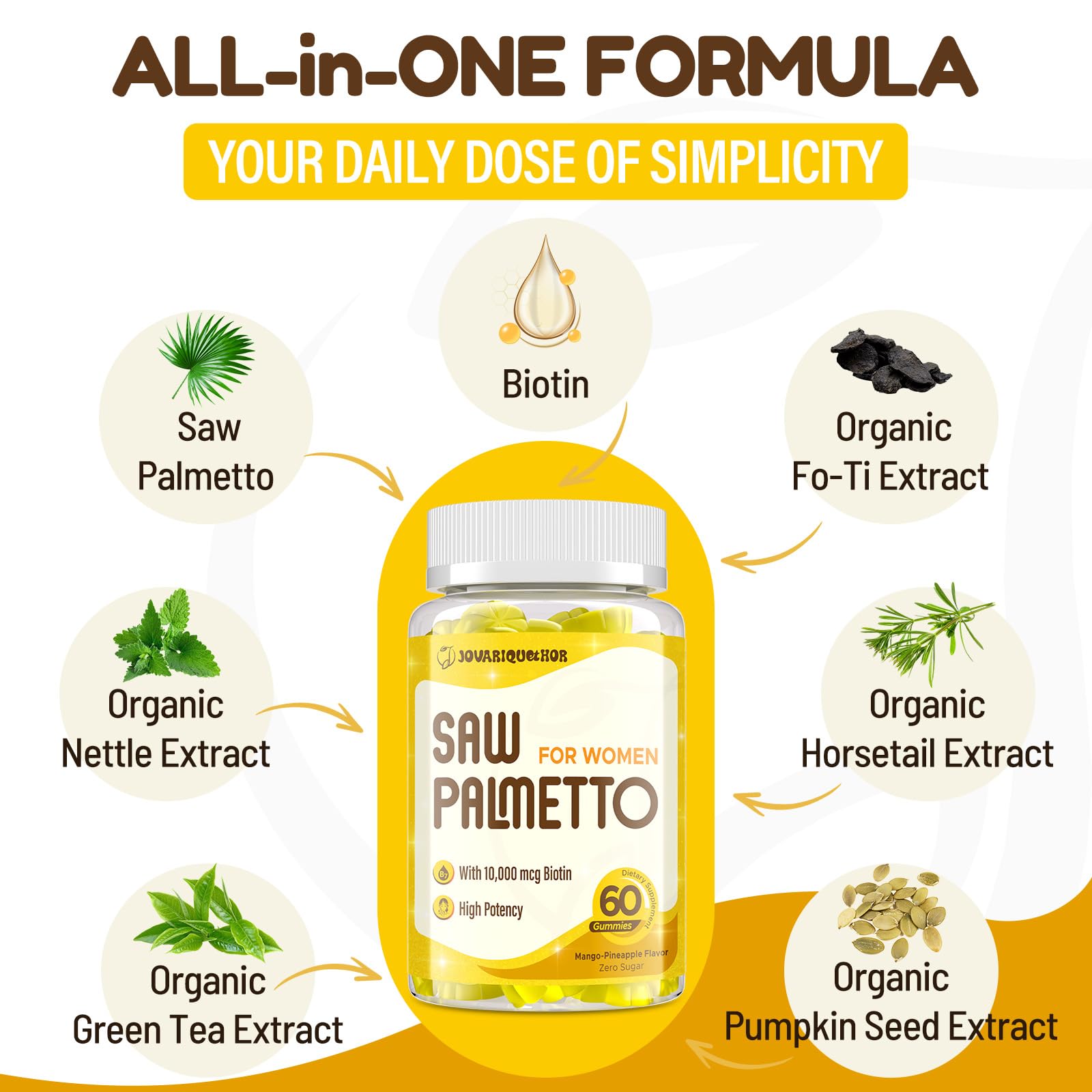 Biotin 10000 mcg supplement illustration