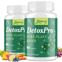 Jovianoy 1000 mg detox capsules bottle shows vegan, clean-label formula for daily digestive support.