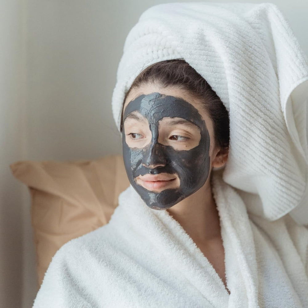 Powder on white background