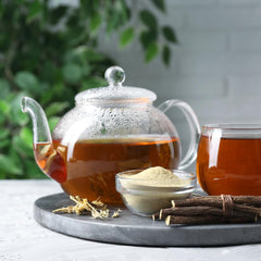 Oregon Grape Root Powder used to make tea with hot water