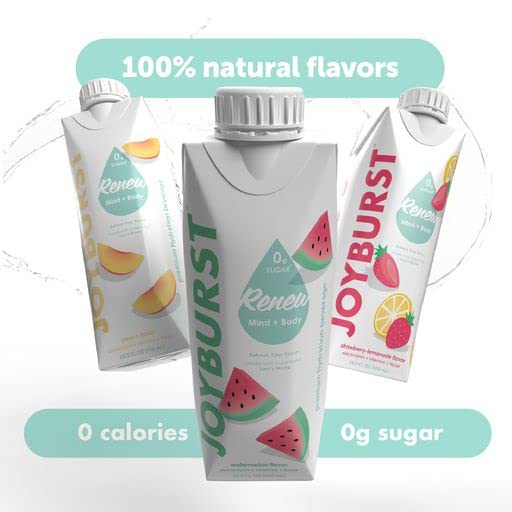 JOYBURST Watermelon tetra pak packaging highlights eco-friendly hydration on the go.