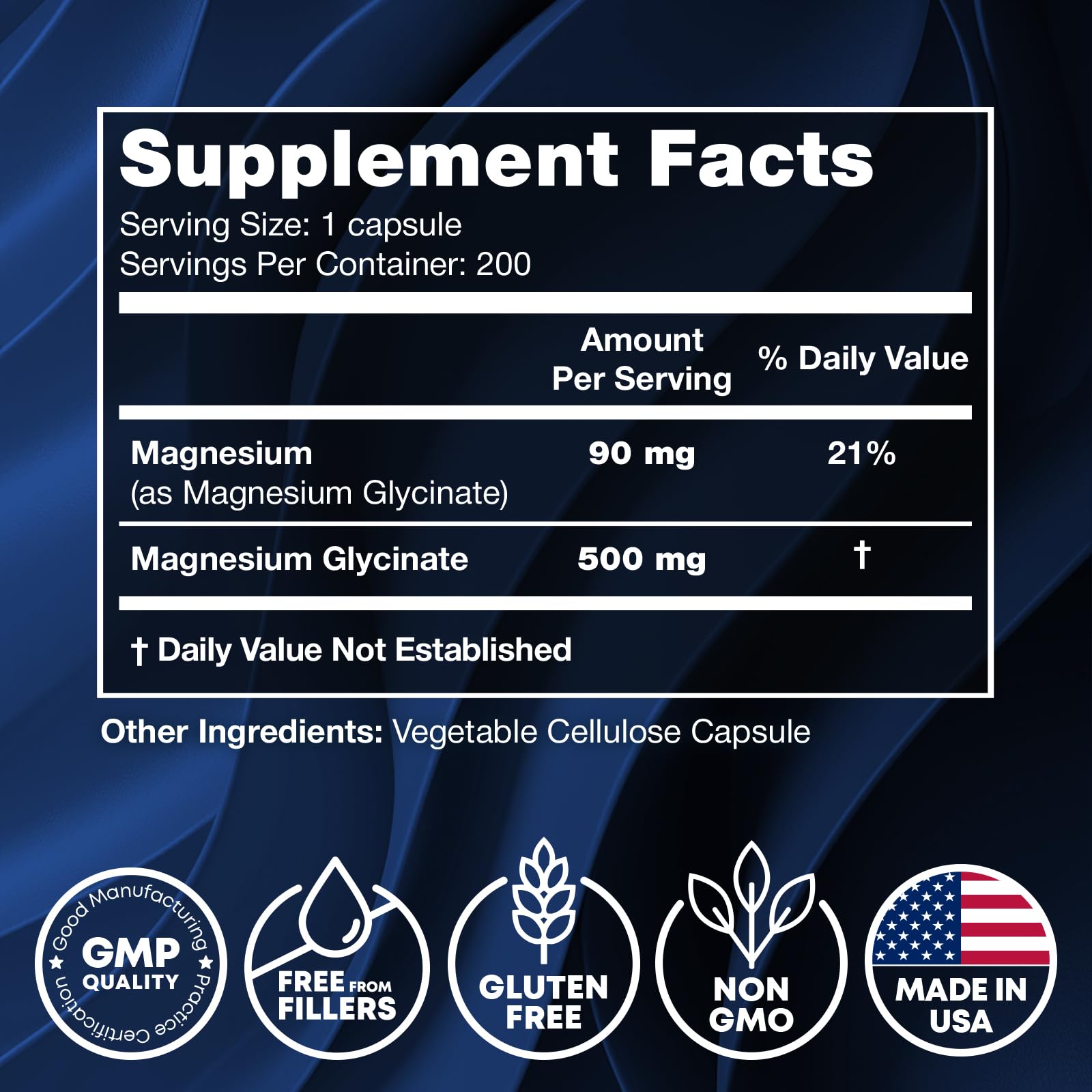 JOYLI Magnesium Glycinate 500MG bottle on white background
