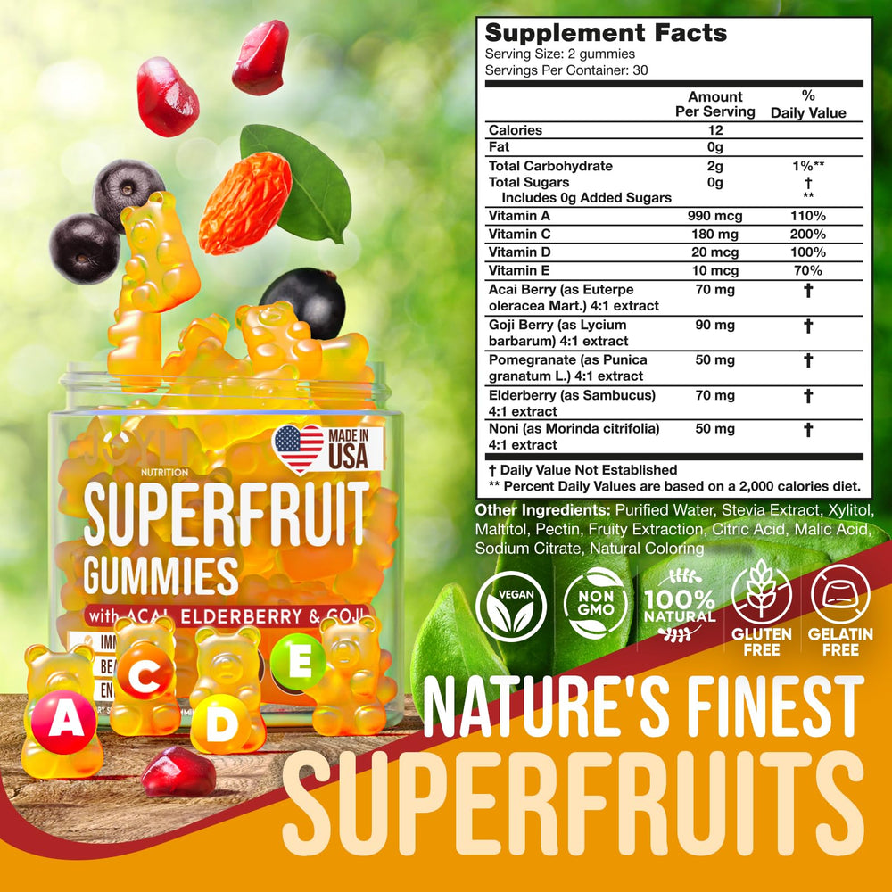 Serving size of Joyli Superfruit Gummies